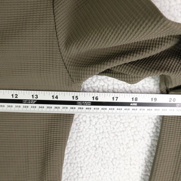 Nobull Shirt Womens Small Olive Green Waffle Knit Compression Long Sleeve Gym - Picture 6 of 9